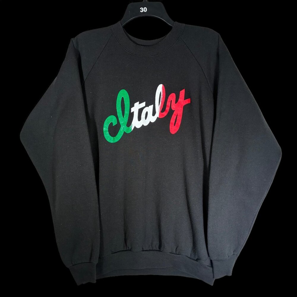 Vibrant 'Italy' Graphic Vintage Uni-Sex Sweatshirt a Sz Xl